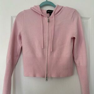 Arden B Light Pink Knit Hoodie